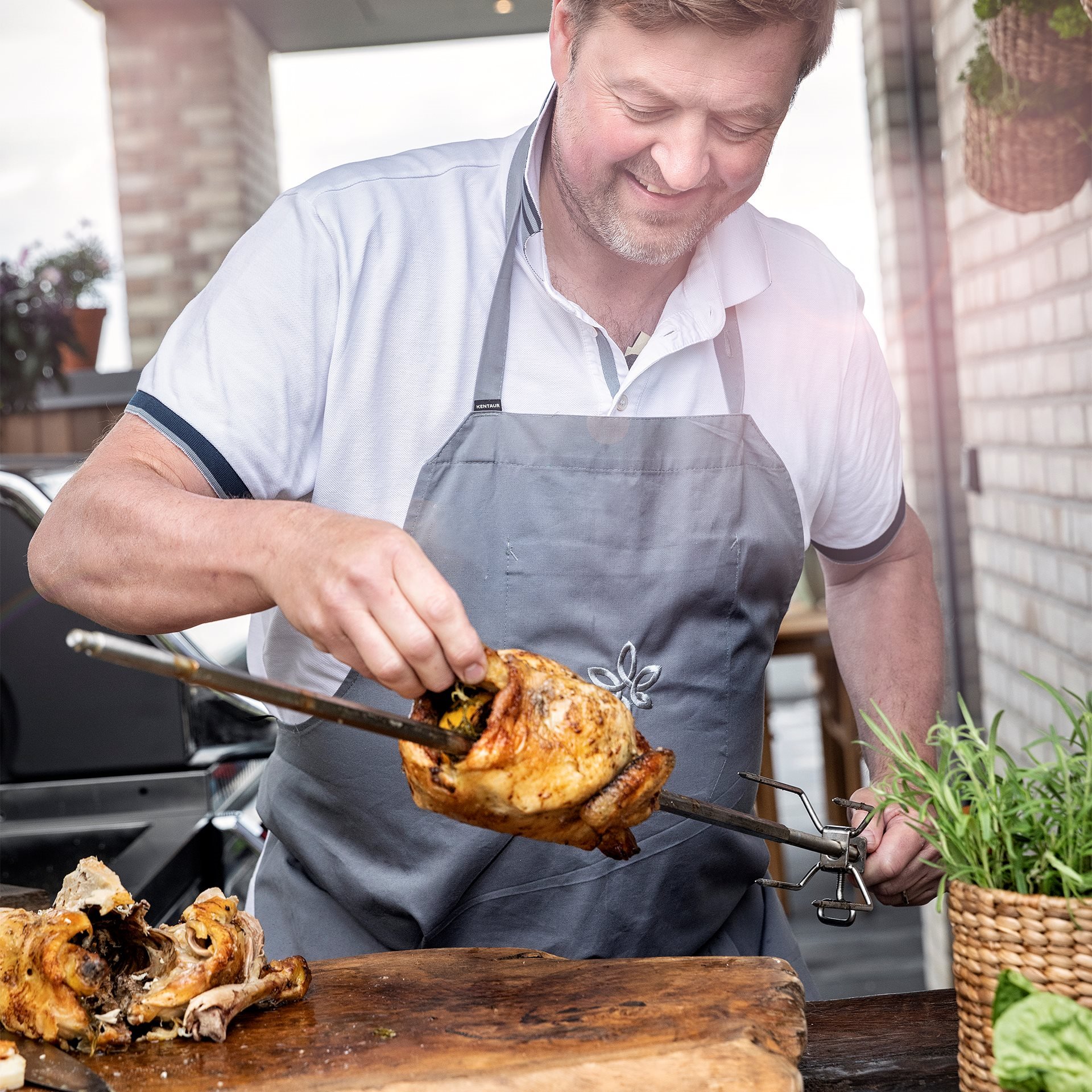 Koch's grillet kylling på rotisseri citron og estragon Backyard Living