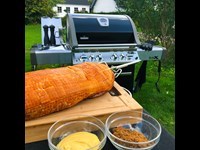 Glaseret Skinke Paa Rotisseri Opskrift Gasgrill 2 3655